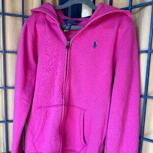 Polo Ralph Lauren Pink Zip Hoodie Youth L 12–14